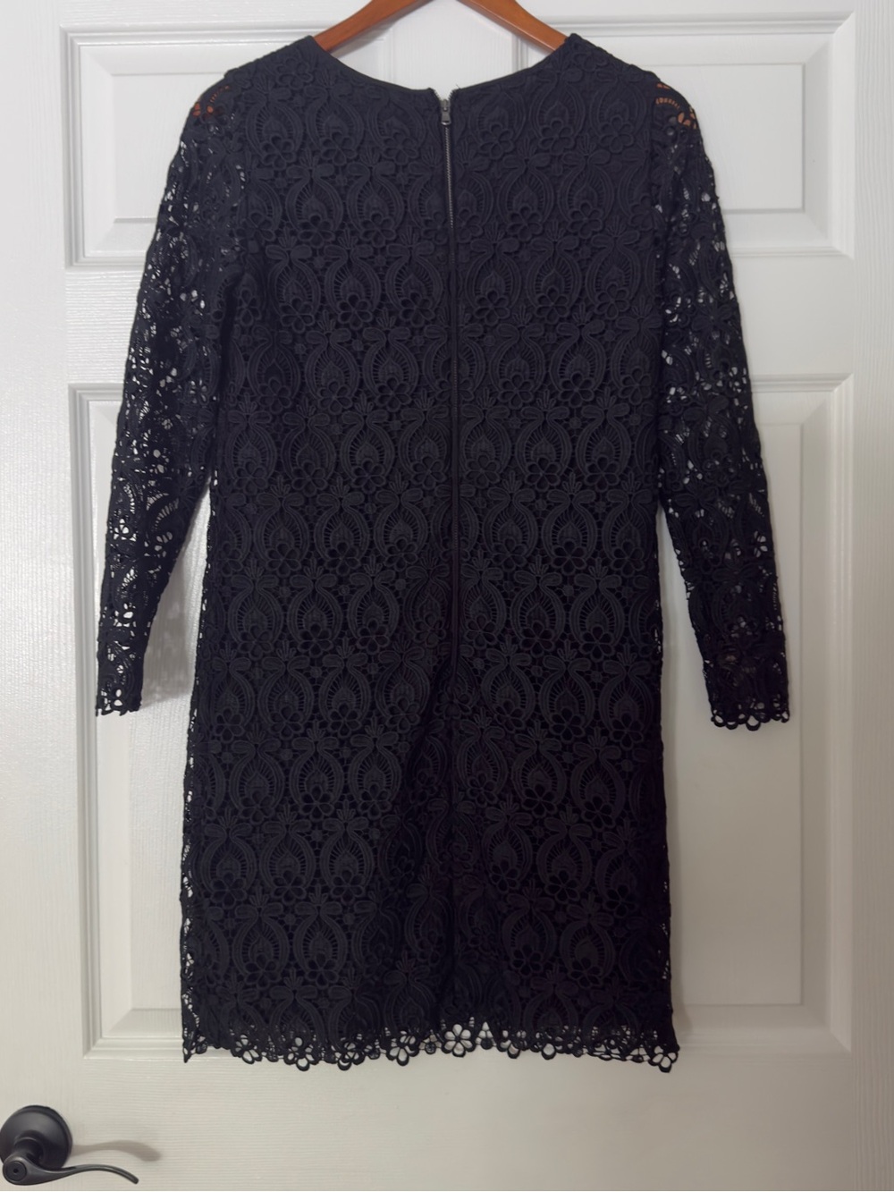 Club Monaco Black Lace Long-Sleeve Sheath Dress - Picture 4 of 7